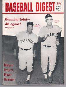 June 1967 Baseball Digest Juan Marichal Perry NL  