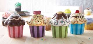 American Atelier Ceramic Cupcake Servers, Set of 4 NEW  