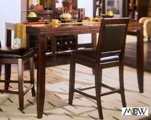 5Ft Dark Cherry Rectangular Bar Table w/ Butterfly Leaf  