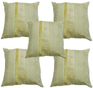 India Silk Cushion Pillow Cover India Vintage Decor 5ps  