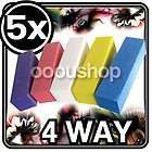 5x 4 Way Color Nail Art Shiner Block File