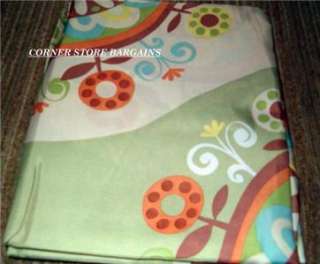 Allure Wild Tamarind Fabric Shower Curtain Daisy Shapes  