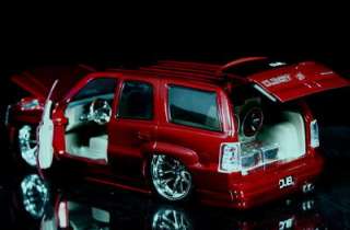 2002 Cadillac Escalde DUB City Diecast 1:24 Scale   Metalic Red  