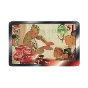 Coca Cola Collectible Phone Card Coca Cola 96 $1. WWII Officer (1944 