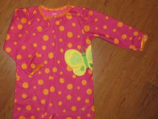 Carters Pink Butterfly Sleeper Pjs Pajamas 24 M  