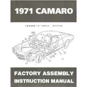  1971 CHEVROLET CAMARO F Series Assembly Manual Book 