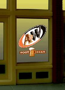 Miller Animated Window Sign A&W Root Beer HO O #6666 NEW  