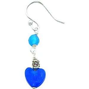    Sterling Silver Lapis & Blue Agate Earrings Jewelry: Jewelry