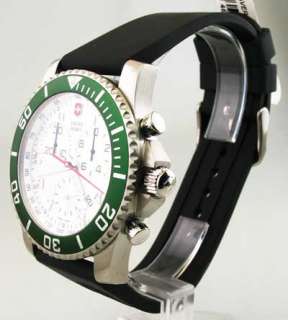 Swiss Army 241085 Mens Rubber Chrono Date Watch New  