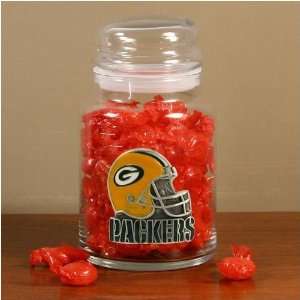  Green Bay Packers Glass Candy Jar: Sports & Outdoors