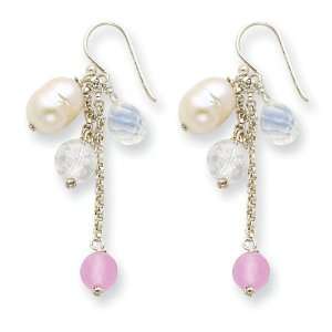   Quartz/Amethyst/Cultured Pearl Earrings West Coast Jewelry Jewelry