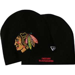  Chicago Blackhawks Big One Toque Knit Hat: Sports 