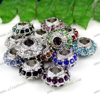 Silver Crystal Wholesale Finding Spacer Charm Beads 20X  