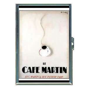 Cafe Martin France Coffee Ad ID Holder, Cigarette Case or Wallet MADE 