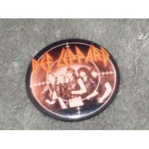  Vintage  Def Leppard  1 1/4 Inch Round Tin Metal 