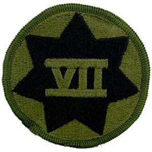 US ARMY VII 7TH CORP LOGO 3 INCH ROUND PATCH PM0730  