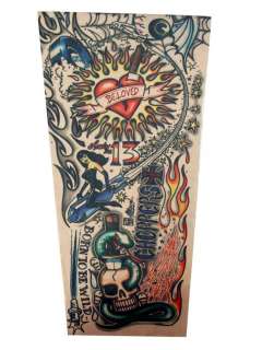 Nylon Stretchy Fake Tattoo Sleeves Arm Stockings newTS01 08 14 04 
