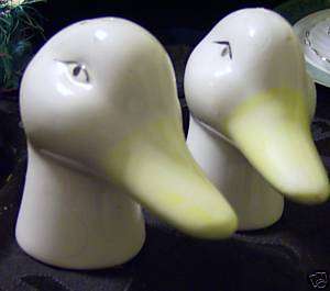 Ceramic Salt and pepper Shakers Goose Heads collectible  
