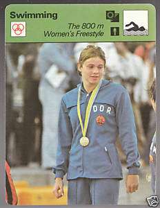 PETRA THUMER 800m Swimming 1978 SPORTSCASTER CARD 51 08  