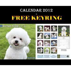  Bichon Frise Dog Dogs Calendar 2012 + Free Keyring 