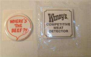 Wendys 1984 Wheres the Beef Sticker & Meat Detector  
