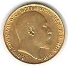 GREAT BRITAIN 1/2 SOVEREIGN KM 804 VF GOLD COIN Edward 