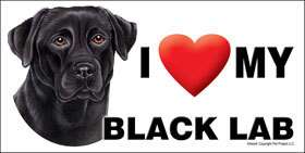 Love My Black Lab Car Magnet 8x4 Labrador Retriever  