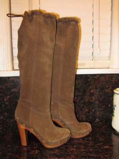 Tory Burch Booker Suede Clog Boots Size 6 Retails $550.00  