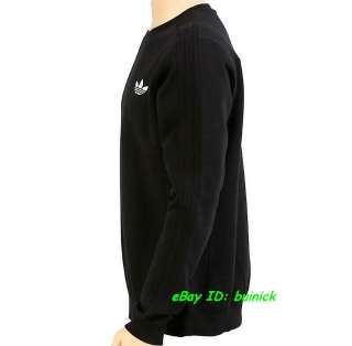 ADIDAS SPORT CREW NECK FLEECE SWEATSHIRT Black sweater new M  