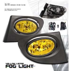   Civic 3Dr W/Wiring Kit Yellow Fog Light Kit Performance: Automotive