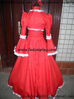 Black Butler Kuroshitsuji Elizabeth Cosplay Costume(Red)  