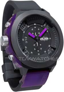 WELDER K33 9303 FEDEX FAST Purple Accent STEEL CHRONO 50mm BRAND NEW 