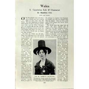   : c1920 WALES NATIONAL COSTUME CAMBRIA GIRL HAT LADY: Home & Kitchen