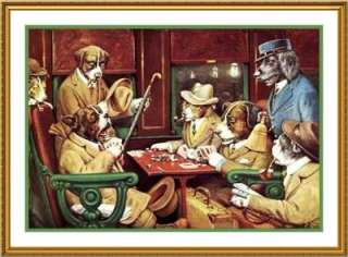 Coolidges Dogs Playing Poker His Station 4 Aces Counted Cross Stitch 