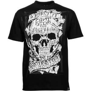  Metal Mulisha Cant Stop T shirt   Black (Large): Sports 