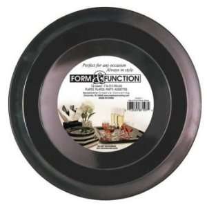  Form & Function 10 1/4 inch Plates, Black Kitchen 