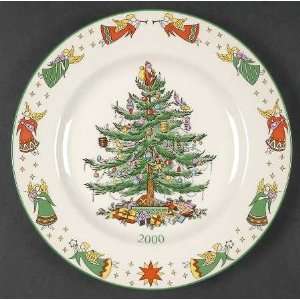  Spode Christmas Tree Green Trim Plate Collector/2000, Fine 
