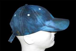 Blue Watercolor TIE DYE Baseball Cap Hat Adjustable NEW  