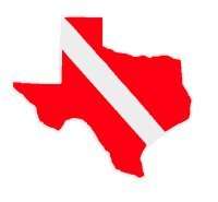 Texas Dive Flag Scuba Diver Decal Sticker  