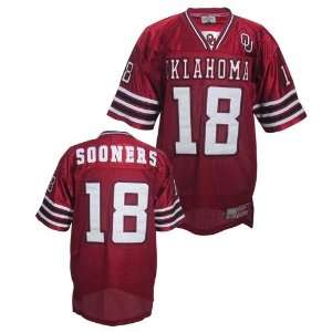    Oklahoma Sooners #18 Crimson Hail Mary Jersey: Sports & Outdoors
