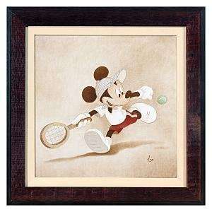 Mickey Mouse Cross Court Mickey Mouse Tennis Disney Fine Art Giclee by 