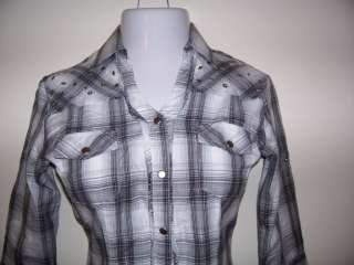   PANHANDLE SLIM LADIES WESTERN SNAP FRONT SHIRT/TOP SIZE SMALL  