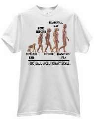FOOTBALL EVOLUTIONARY SCALE RAVENS FAN ANTI STEELERS SHIRT jersey (3x)