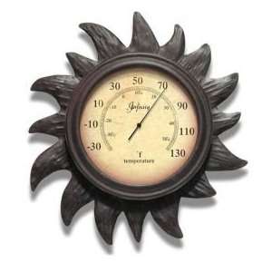 Infinity Instruments Sunny Day Indoor & Outdoor Thermometer with Rust 