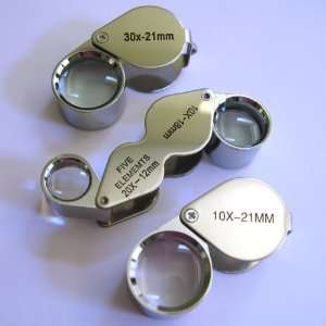  SE 6pcs Jewelers Eye Loupe 10x 30x + Dual 10X 20X (2 Ea 