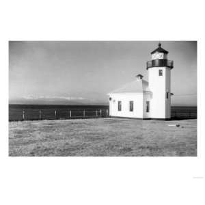  Seattle, WA View of Alki Beach Lighthouse Photograph 
