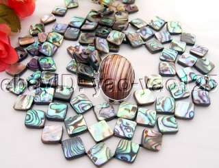 Stunning! Paua Abalone Shell Necklace Brown Shell Clasp  