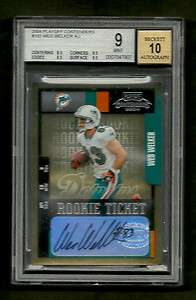 Wes Welker 2004 Playoff Contenders Auto RC BGS 9 .5 from a Gem 9.5 SB 