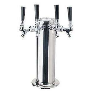   Steel 4 Faucet Draft Beer Tower   4 Inch Column: Kitchen & Dining