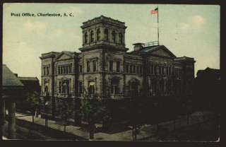 street view showing the Post Office, Charleston, SC. 1912postmark 